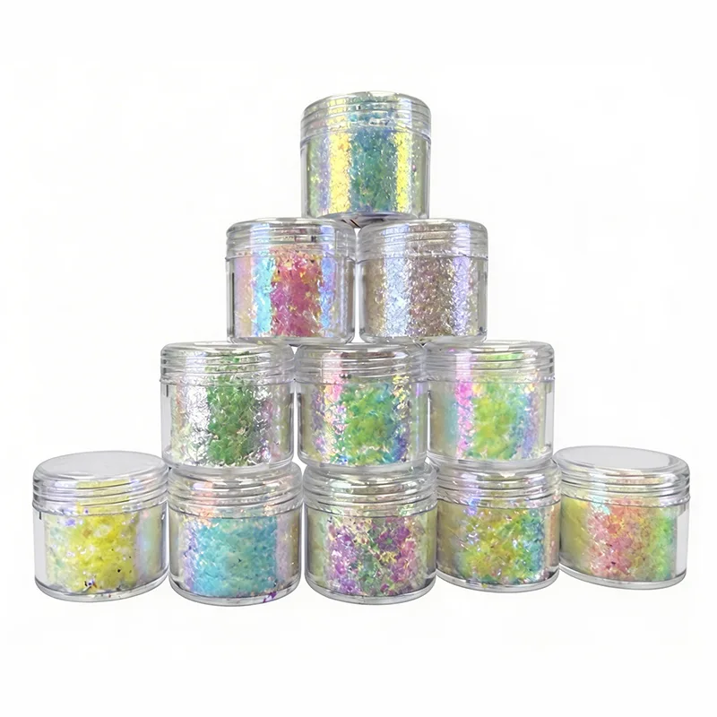 Transparent Color-Shifting Pigments for Eyeshadow Base and Layering